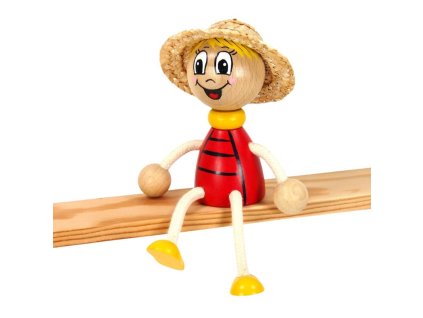 Beruška drevena rucne malovana figurka