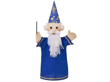Maňásek - Kouzelník modrý - hračka z textilu 