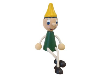 Pinocchio ručně malovaná dřevěná figurka