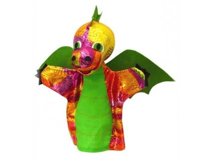 Maňásek - Drak zelený - hračka z textilu 