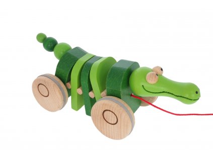 68103 krokodýl tahcí dřevěný výrobek pro děti