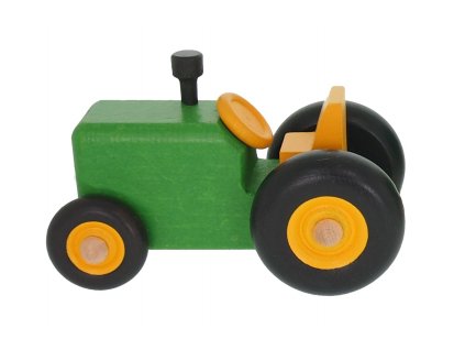 68130 dřevěný zelený traktůrek hračka (2)