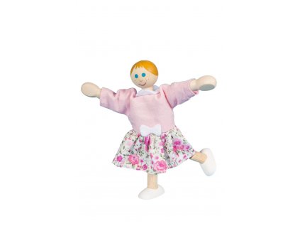 63305 ohebná panenka holka dřevěná hračka
