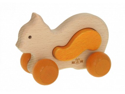 kočička na kolečkách montessori hračka