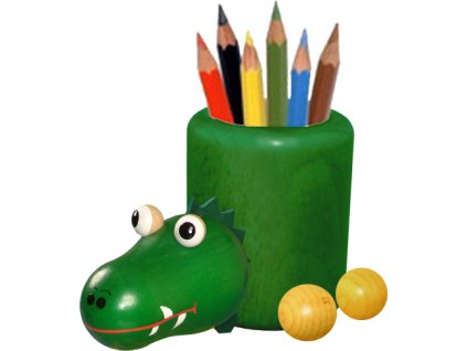 stojanek na pastelky pro deti krokodyl
