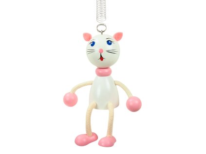 kocka bila figurka ze dreva darek pro milovniky kocek