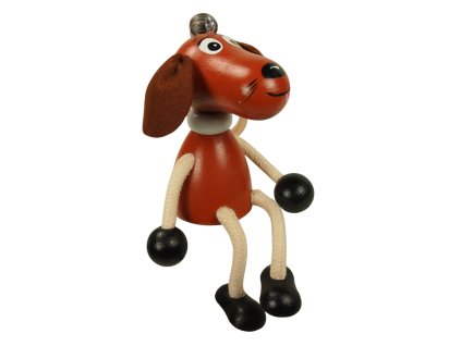 pejsek jezevcik drevena figurka pro deti