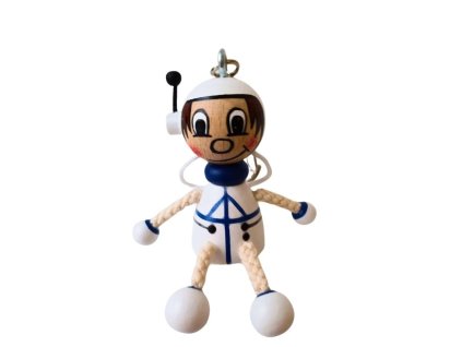 kosmonaut drevena klicenka