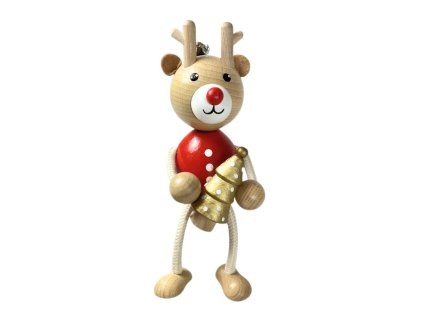 sob se stromeckem drevena figurka pro deti