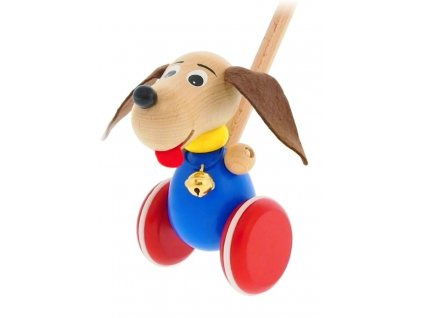 Strkadlo Pes hračka ze dřeva Oscar