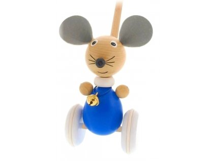 Strkadlo Myš hračka ze dřeva Anna