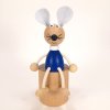 Sedací figurka hračka ze dřeva - Myš 