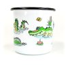 Hrnek velký ze smaltu - Krokodýl  pro děti