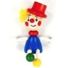 Figurka magnetka ze dřeva - Klaun klobouk pro děti