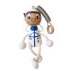 kosmonaut drevena figurka na pruzine