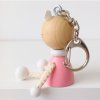 Pink kitty keyring back