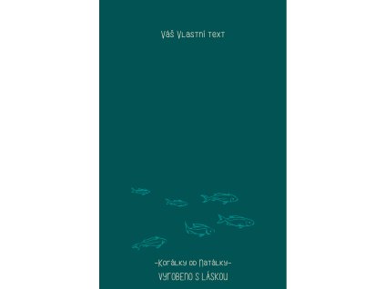 Use Art To Tell A Secret, Blue, Fish Wallpaper (80 x 124 mm)