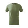 Dětské bavlněné tričko Basic – khaki