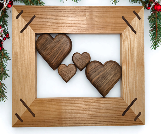 Ručne vyrobený drevený obraz Rodinná radosť