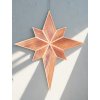 Drevená vianočná ozdoba – betlehemská hviezda v natur lesklom prevedení, ekologická dekorácia zo smrekového dreva