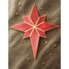 Handmade ručne robená Betlehemská hviezda zo smrekového dreva – červená vianočná dekorácia