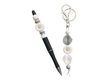 "Přívěšek + propiska" - černá sada