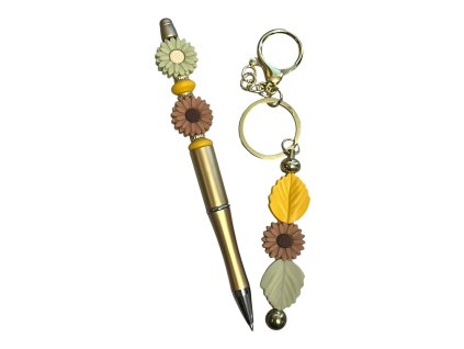 "Přívěšek + propiska" - zlatá sada