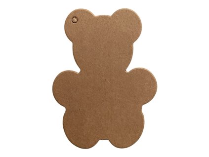 Visačka kraft - medvídek (10ks)