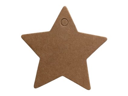 Visačka kraft - hvězda (10ks)