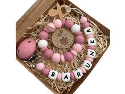 Klip na dudlík se jménem + kousátko UnoRing