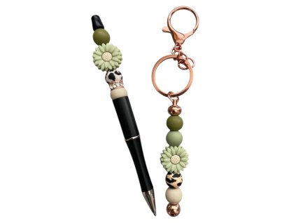 "Přívěsek + propiska" - černá sada