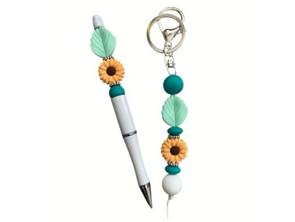 "Přívěsek + propiska" - bílá sada