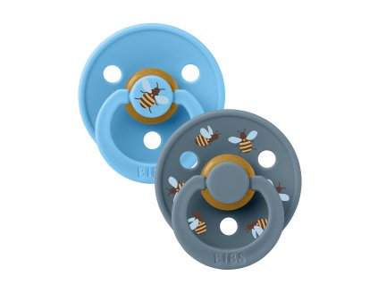 BIBS STUDIO Colour Bumblebee dudlíky z kaučuku 2ks / Breeze Mix