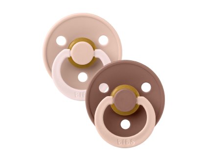 BIBS STUDIO Colour Fusion dudlíky z kaučuku 2ks - Blush/Woodchuck mix