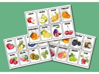 Komunikační kartičky - OVOCE (24ks)