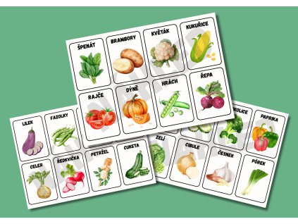 Komunikační kartičky - ZELENINA (24ks)
