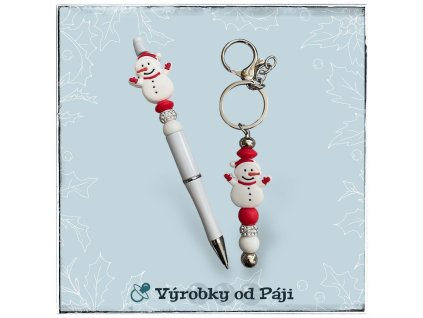 "Přívěsek + propiska" - sněhulák