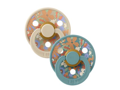 BIBS X LIBERTY Colour dudlíky z kaučuku 2ks - June Blossom/Vanilla Hush Mix