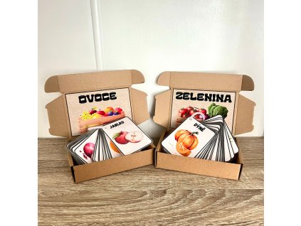 Hravé třídění kartiček - Ovoce a zelenina