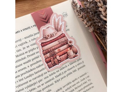 Magnetická záložka - Knihy & klobouk