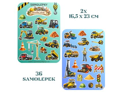 Samolepky - Stavební stroje