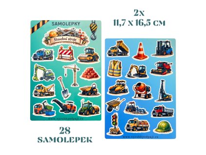 Samolepky - Stavební stroje