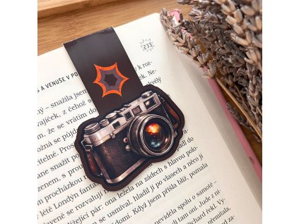 Magnetická záložka - Retro foťák