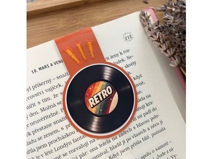 Magnetická záložka - Retro vinyl