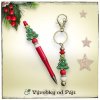 "Přívěsek + propiska" - vánoční stromeček
