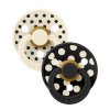 BIBS STUDIO Colour Polka dudlíky z kaučuku 2ks - Ivory/ Black