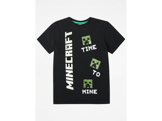 CHLAPECKÉ TRIČKO S MĚNICÍMI FLITRY "MINECRAFT TIME"