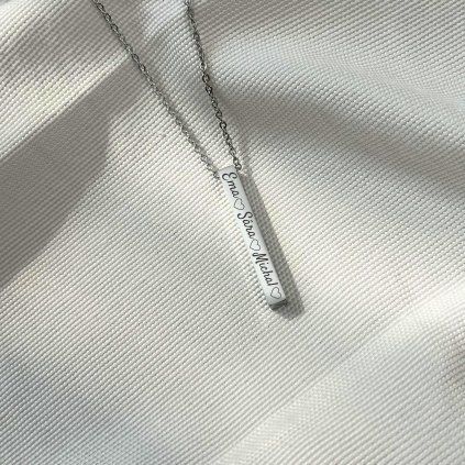 Pánský náhrdelník HRANOL s vlastním textem