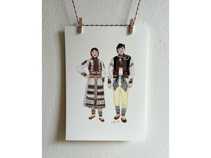 Ilustrace A4 - Kopanický kroj