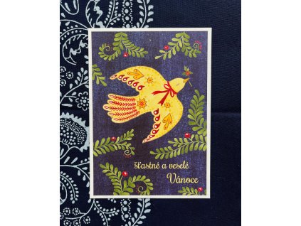 Pohlednice - Vánoční ptáček